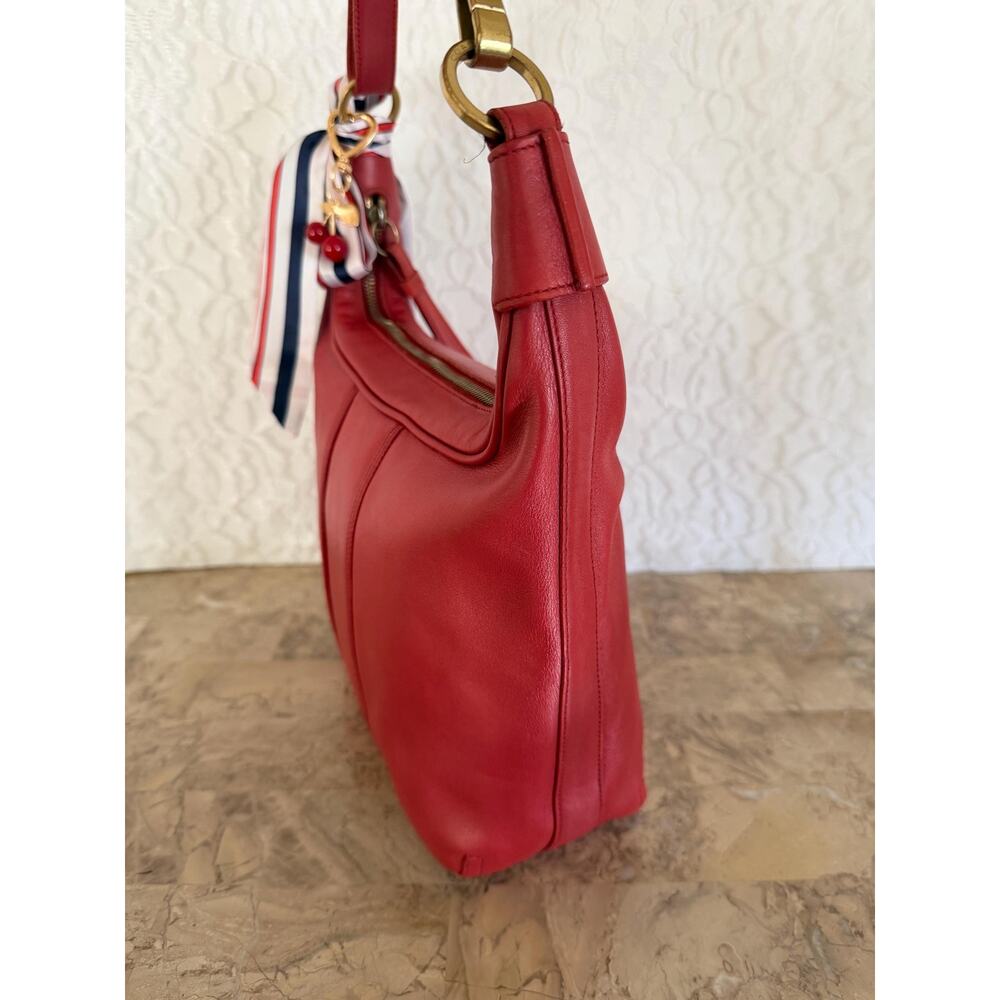Vintage Authentic Coach Red 6950 Amanda Hobo Shoulder Bag Purse - Picture 5 of 11